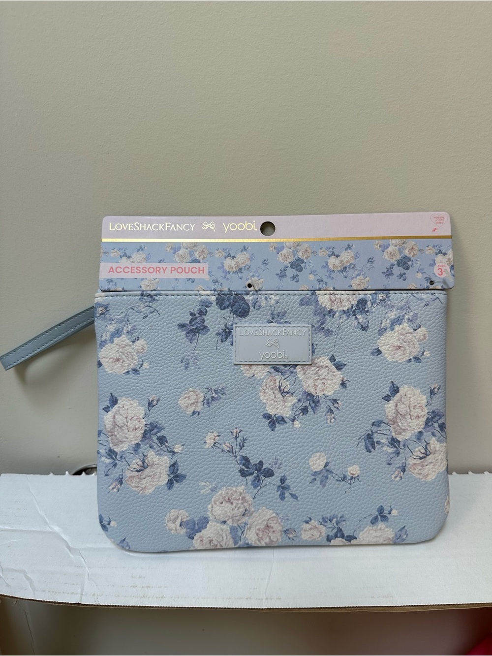 LoveShackFancy x Target - Yoobi Everblooming Rosettes Zip Case with Strap Blue